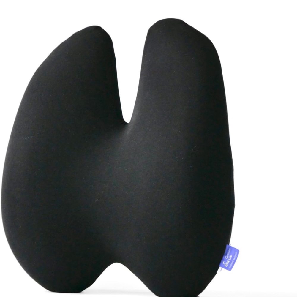 ErgoComfort Black Split-Seat Cushion by (No Brand)